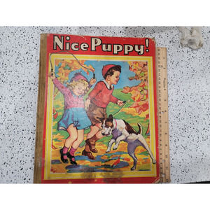 1943 Nice Puppy! Saalfield Publishing Co children's picture storybook